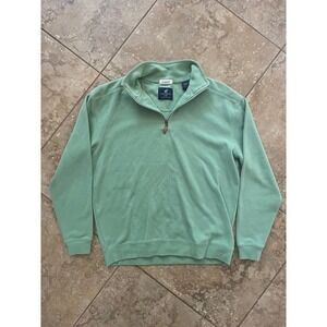 Caribbean Joe 1/4 Zip‎ Pullover Sweatshirt Coastal Green Comfy Casual M